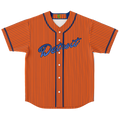 Orange and Blue Pinstripe Detroit Baseball Jersey