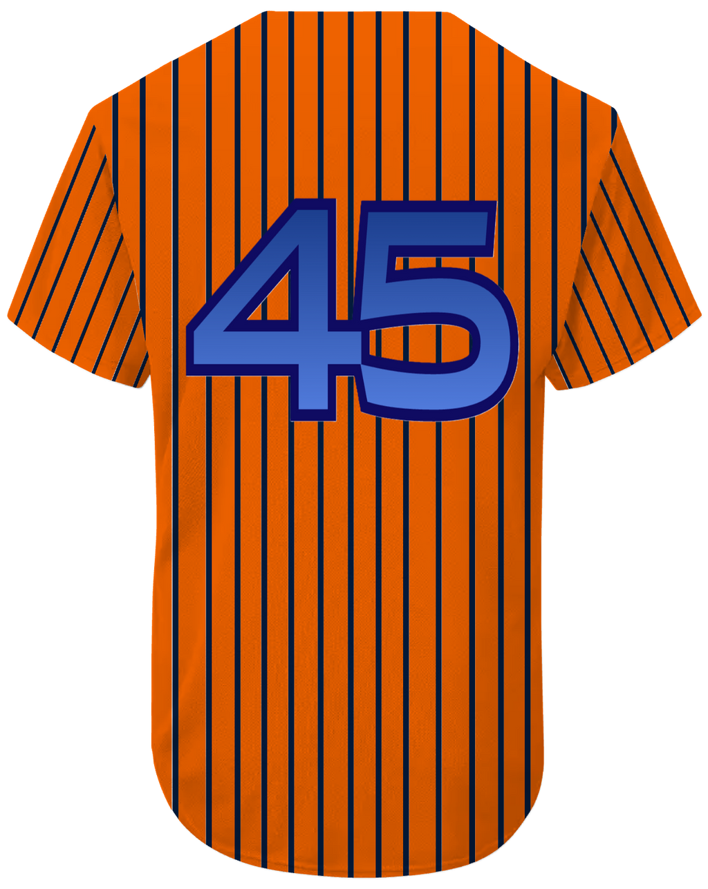 Orange with Navy Blue Stripes - Detroit Baseball Jersey